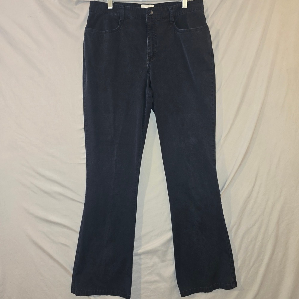 FDJ French Dressing Jeans 12 Women Navy Blue Bootcut Stretch Casual Pants